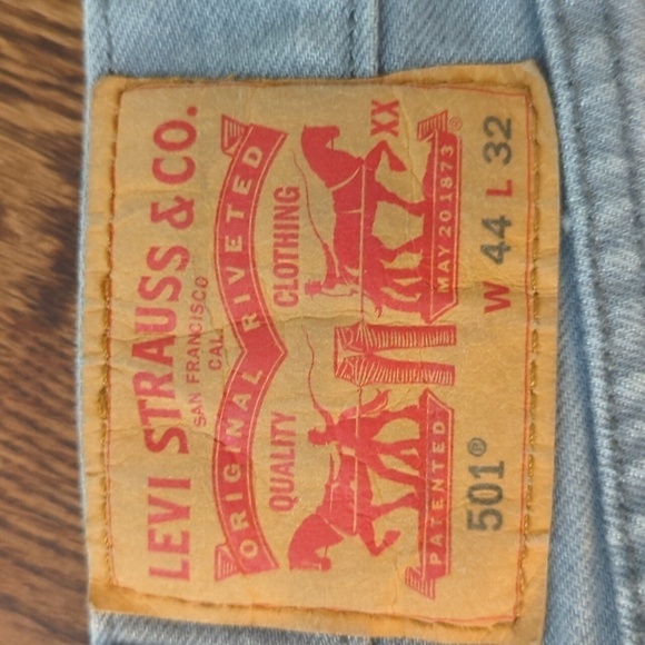 Levi's 501 gray button fly front vtg. Y2k Denim high waist jeans W44 L32 - Picture 6 of 9